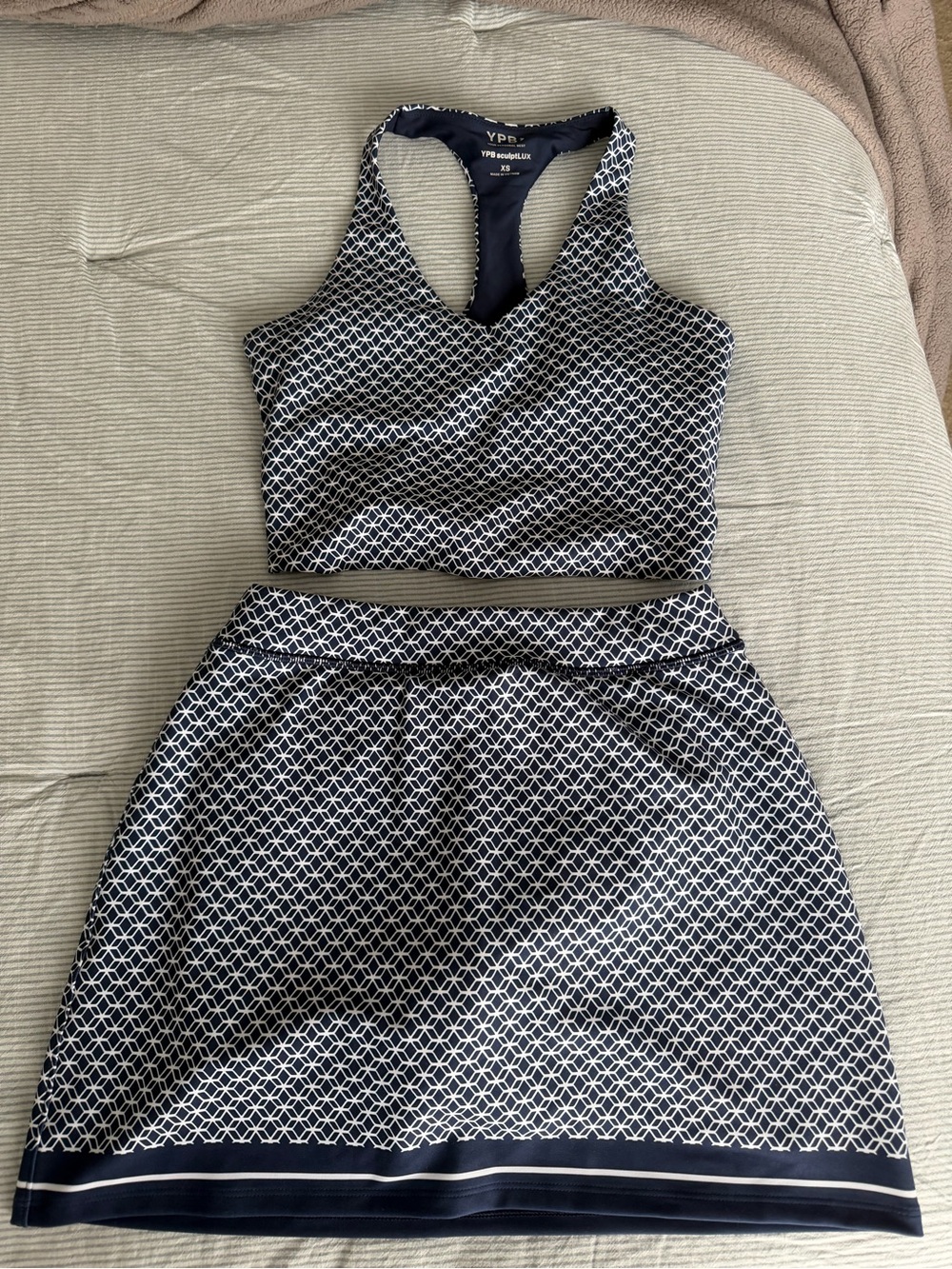 Abercrombie & Fitch Navy and White Printed Set